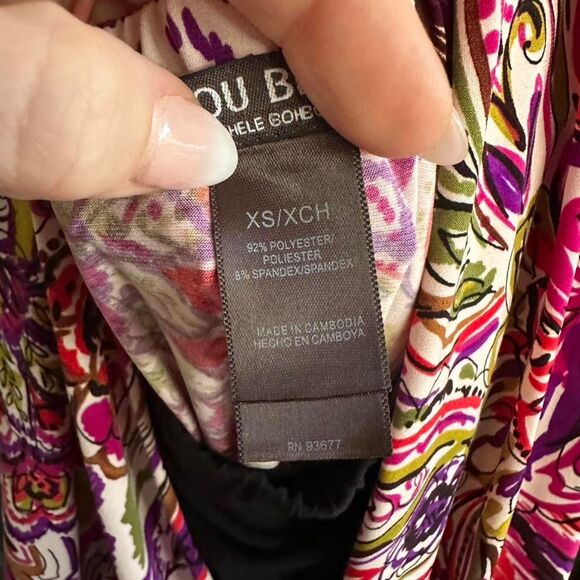 Bisou Bisou Michele Going Out Y2K Halter Top Tube Top Paisley Womens XS - Picture 4 of 5